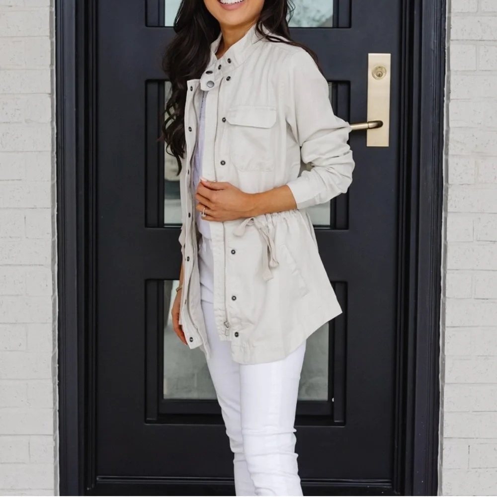 LOFT Cream Utility Jacket - Picture 1 of 5